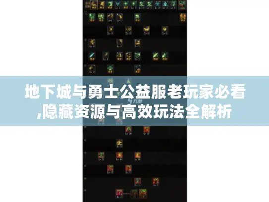 地下城与勇士公益服老玩家必看,隐藏资源与高效玩法全解析 地下城与勇士公益服老玩家必看,隐藏资源与高效玩法全解析