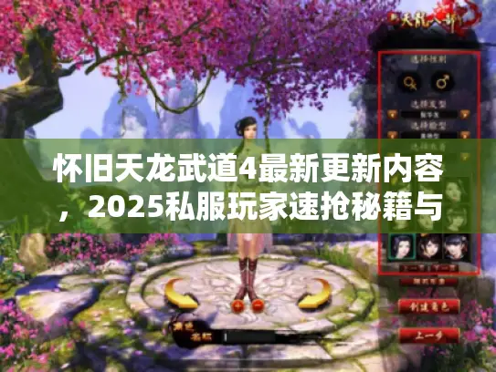 怀旧天龙武道4最新更新内容，2025私服玩家速抢秘籍与避坑行动