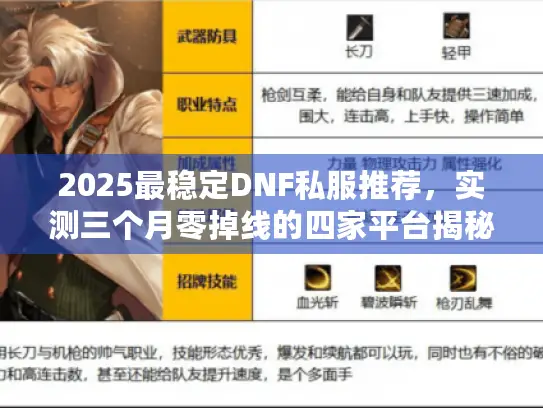 2025最稳定DNF私服推荐，实测三个月零掉线的四家平台揭秘