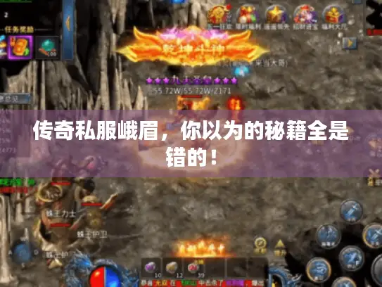 传奇私服峨眉，你以为的秘籍全是错的！