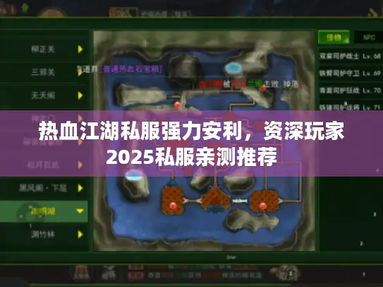 热血江湖私服强力安利，资深玩家2025私服亲测推荐