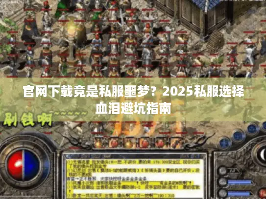官网下载竟是私服噩梦？2025私服选择血泪避坑指南