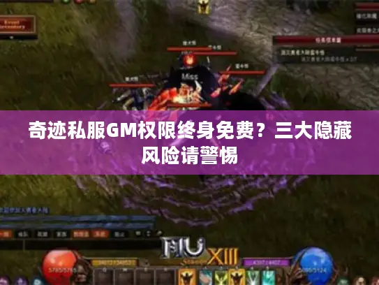 奇迹私服GM权限终身免费？三大隐藏风险请警惕