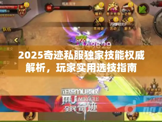 2025奇迹私服独家技能权威解析，玩家实用选技指南