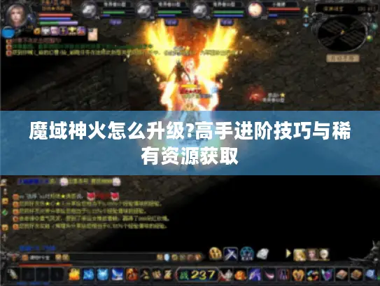 魔域神火怎么升级?高手进阶技巧与稀有资源获取