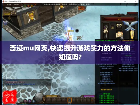 奇迹mu网页,快速提升游戏实力的方法你知道吗?