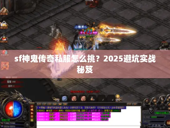 sf神鬼传奇私服怎么挑？2025避坑实战秘笈