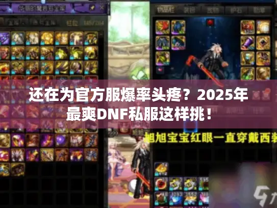 还在为官方服爆率头疼?2025年最爽DNF私服这样挑! 还在为官方服爆率头疼?2025年最爽DNF私服这样挑!