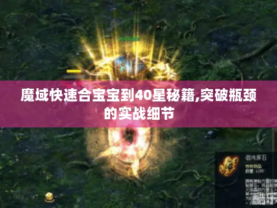 魔域快速合宝宝到40星秘籍,突破瓶颈的实战细节