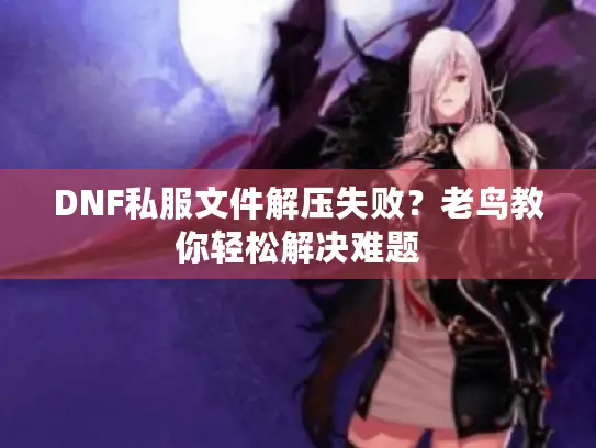 DNF私服文件解压失败?老鸟教你轻松解决难题 DNF私服文件解压失败?老鸟教你轻松解决难题
