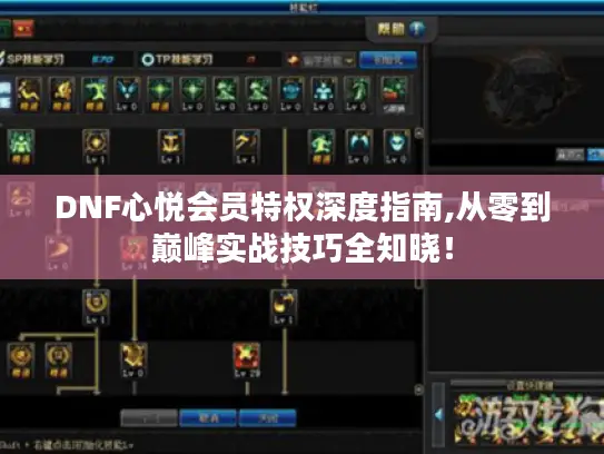DNF心悦会员特权深度指南,从零到巅峰实战技巧全知晓！