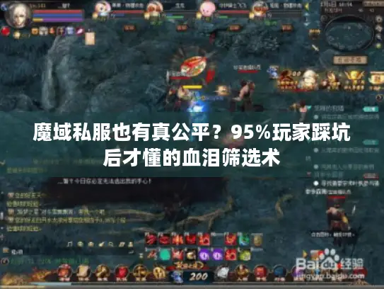 魔域私服也有真公平?95%玩家踩坑后才懂的血泪筛选术 魔域私服也有真公平?95%玩家踩坑后才懂的血泪筛选术