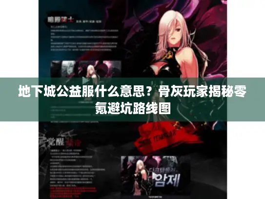地下城公益服什么意思？骨灰玩家揭秘零氪避坑路线图