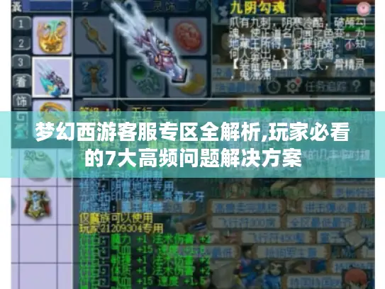 梦幻西游客服专区全解析,玩家必看的7大高频问题解决方案