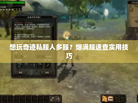 想玩奇迹私服人多服？爆满服速查实用技巧