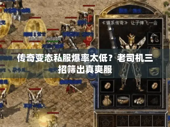 传奇变态私服爆率太低?老司机三招筛出真爽服 传奇变态私服爆率太低?老司机三招筛出真爽服