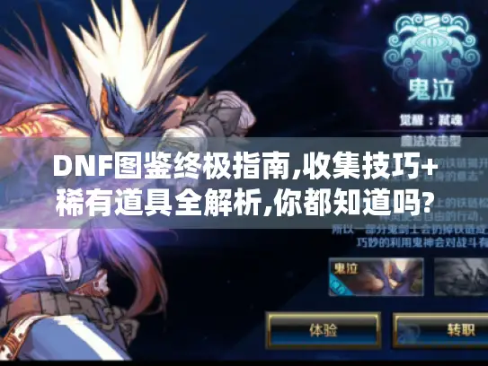 DNF图鉴终极指南,收集技巧+稀有道具全解析,你都知道吗?