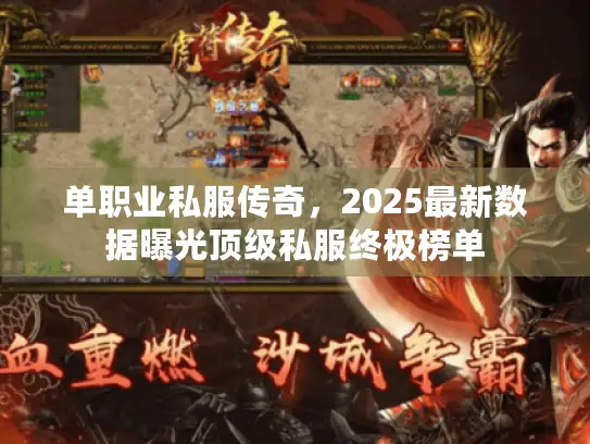 单职业私服传奇，2025最新数据曝光顶级私服终极榜单