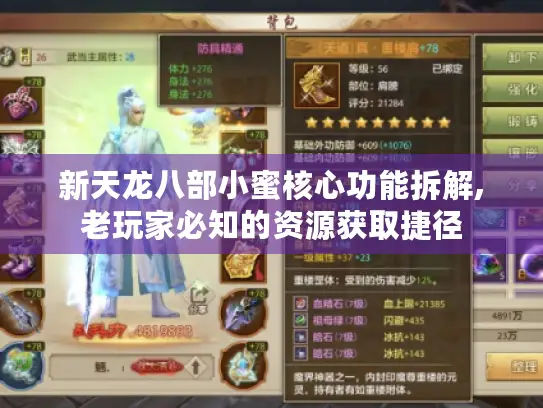 新天龙八部小蜜核心功能拆解,老玩家必知的资源获取捷径