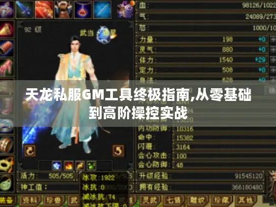 天龙私服GM工具终极指南,从零基础到高阶操控实战