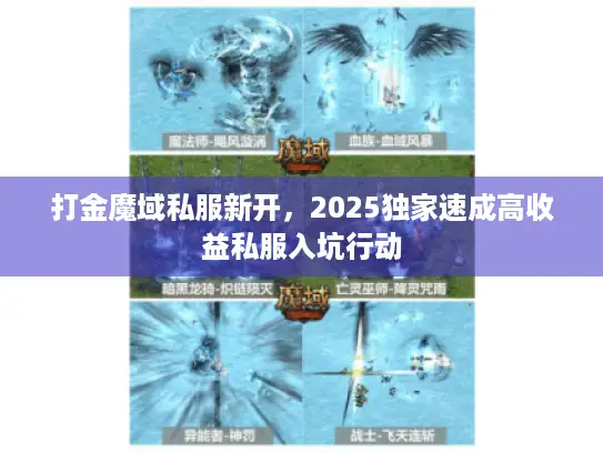 打金魔域私服新开，2025独家速成高收益私服入坑行动