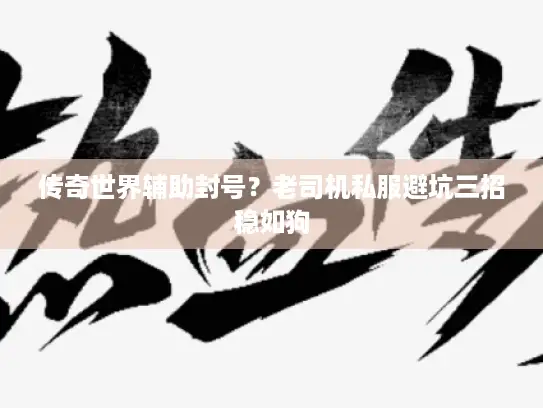 传奇世界辅助封号？老司机私服避坑三招稳如狗