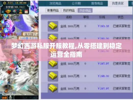 梦幻西游私服开服教程,从零搭建到稳定运营全指南