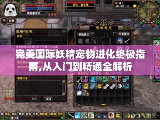 完美国际妖精宠物进化终极指南,从入门到精通全解析