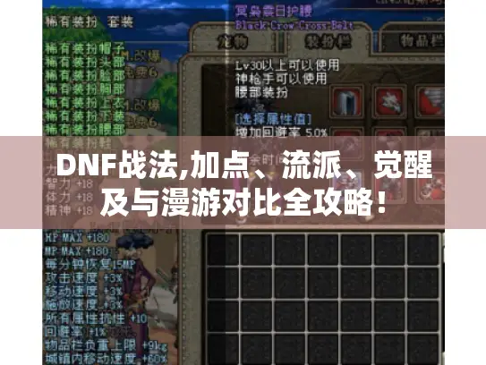 DNF战法,加点、流派、觉醒及与漫游对比全攻略！