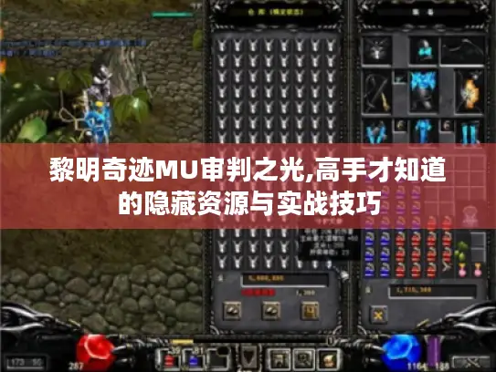 黎明奇迹MU审判之光,高手才知道的隐藏资源与实战技巧