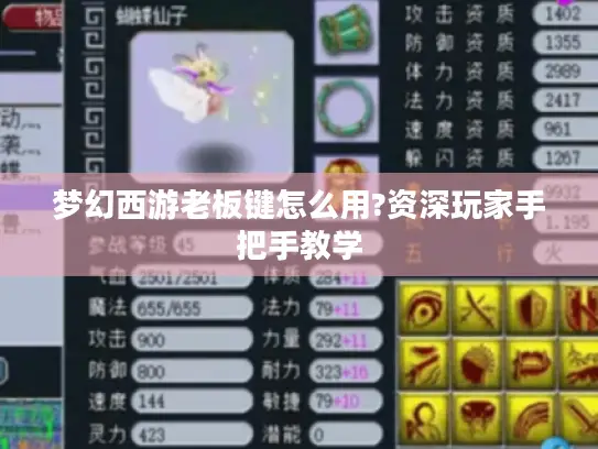 梦幻西游老板键怎么用?资深玩家手把手教学