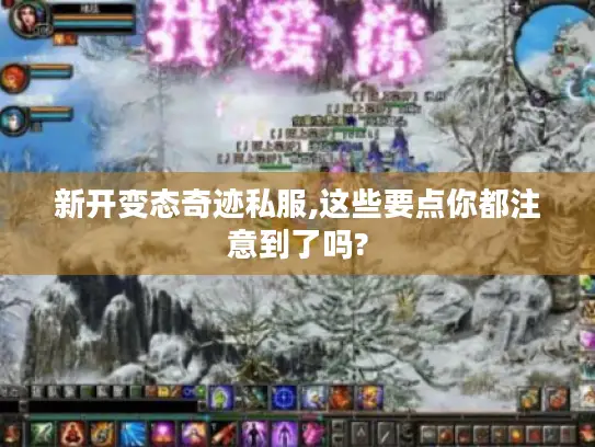 新开变态奇迹私服,这些要点你都注意到了吗?