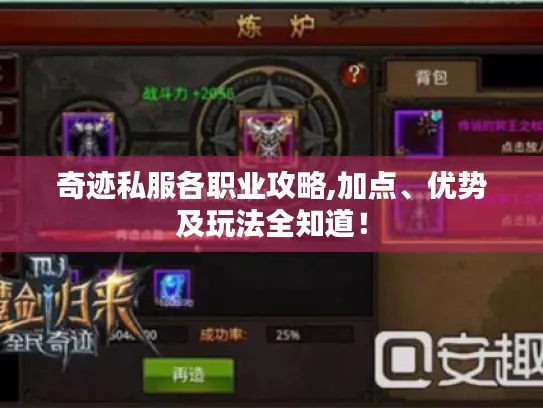 奇迹私服各职业攻略,加点、优势及玩法全知道！
