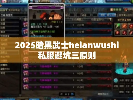 2025暗黑武士heianwushi私服避坑三原则