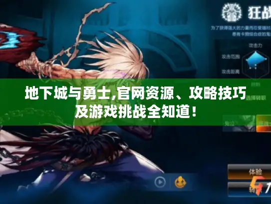 地下城与勇士,官网资源、攻略技巧及游戏挑战全知道！