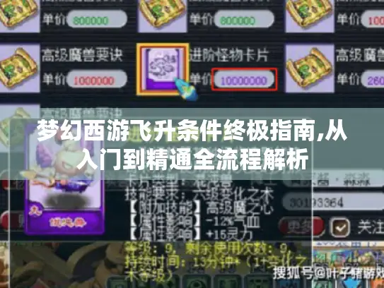 梦幻西游飞升条件终极指南,从入门到精通全流程解析