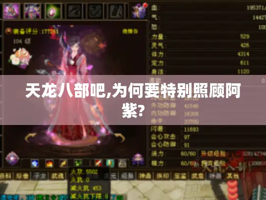 天龙八部吧,为何要特别照顾阿紫?