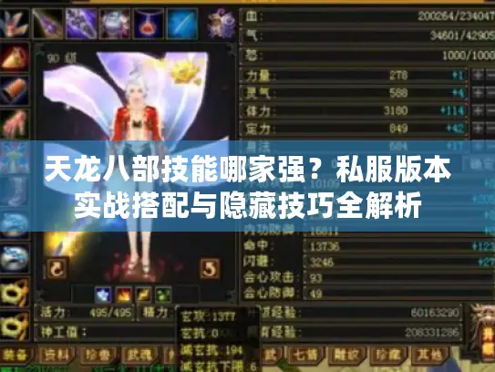 天龙八部技能哪家强？私服版本实战搭配与隐藏技巧全解析