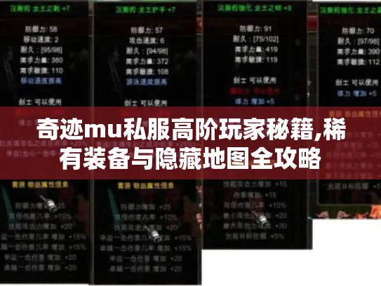 奇迹mu私服高阶玩家秘籍,稀有装备与隐藏地图全攻略