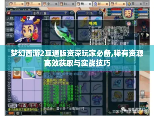 梦幻西游2互通版资深玩家必备,稀有资源高效获取与实战技巧