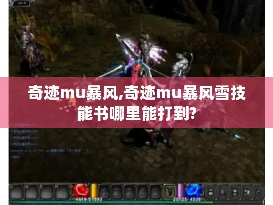 奇迹mu暴风,奇迹mu暴风雪技能书哪里能打到?