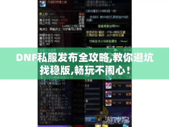 DNF私服发布全攻略,教你避坑找稳版,畅玩不闹心！
