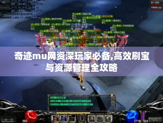 奇迹mu网资深玩家必备,高效刷宝与资源管理全攻略