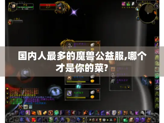 国内人最多的魔兽公益服,哪个才是你的菜?