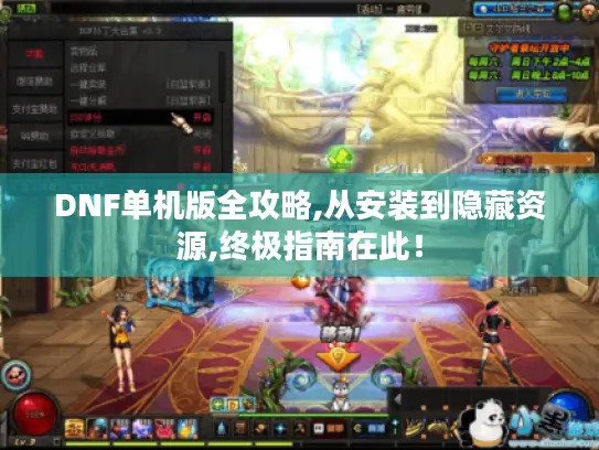 DNF单机版全攻略,从安装到隐藏资源,终极指南在此！