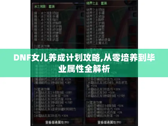 DNF女儿养成计划攻略,从零培养到毕业属性全解析 DNF女儿养成计划攻略,从零培养到毕业属性全解析