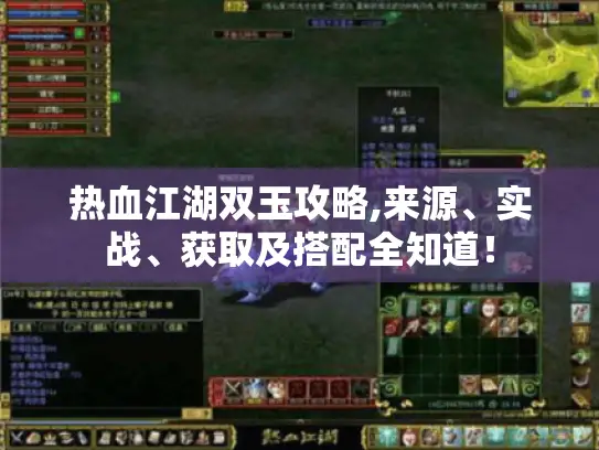 热血江湖双玉攻略,来源、实战、获取及搭配全知道! 热血江湖双玉攻略,来源、实战、获取及搭配全知道!