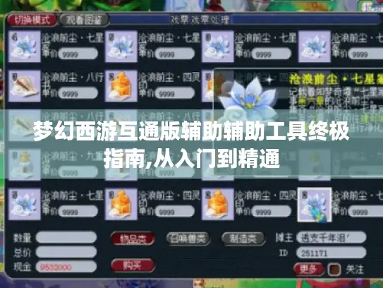 梦幻西游互通版辅助辅助工具终极指南,从入门到精通