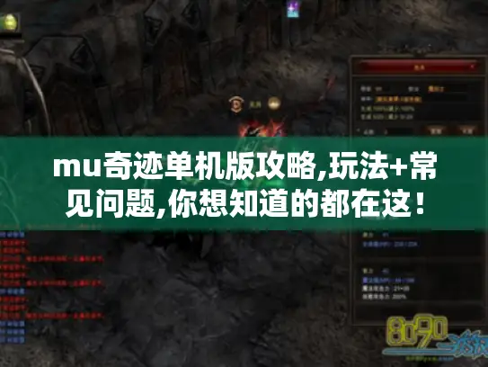 mu奇迹单机版攻略,玩法+常见问题,你想知道的都在这! mu奇迹单机版攻略,玩法+常见问题,你想知道的都在这!