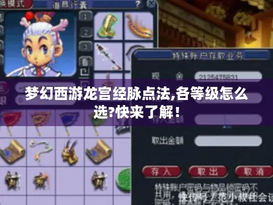 梦幻西游龙宫经脉点法,各等级怎么选?快来了解! 梦幻西游龙宫经脉点法,各等级怎么选?快来了解!